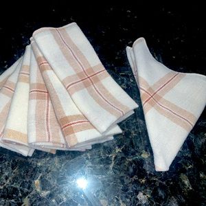 Plaid Dinner Napkins Set of 7
